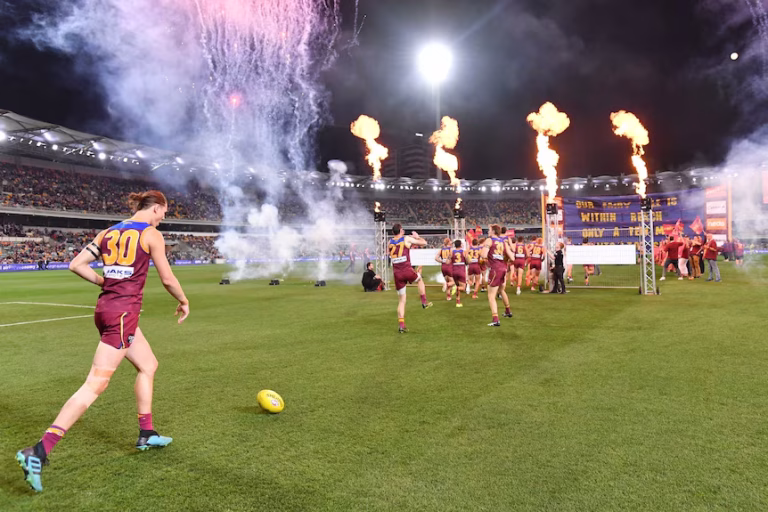 brisbane lions running out afl
